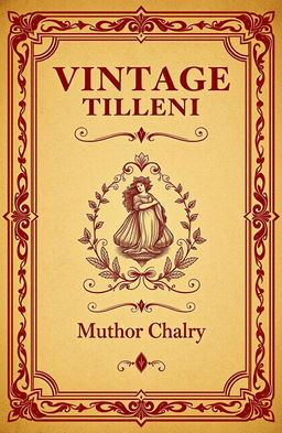 A vintage classic book cover design, featuring an ornate border and a textured background