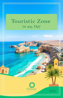 An A4 size cover page for a report on planning for a coastal touristic zone in Oman