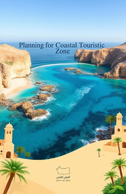 An A4 size cover page for a report on planning for a coastal touristic zone in Oman
