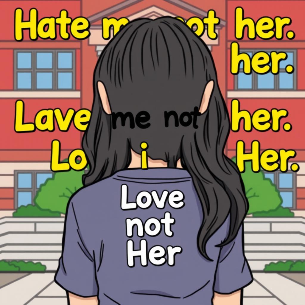 A young woman with wavy, long shoulder-length black hair, seen from the back