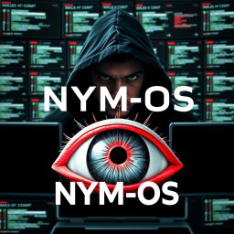 A captivating album cover featuring the title 'NYM-OS' prominently displayed