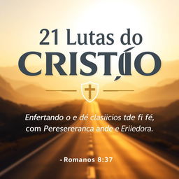 A design featuring the title "21 Lutas do Cristão" in a modern, bold font with a subtle shadow to make it stand out