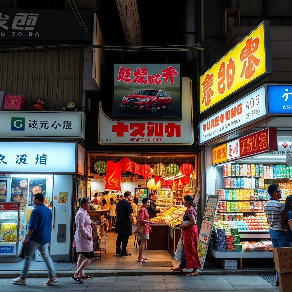 A photo essay documenting globalization's visible effects in a local area, focusing on various foreign businesses, imported products, and cultural influences