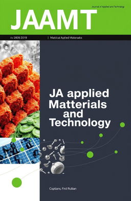 A modern and innovative journal cover design for the Journal of Applied Materials and Technology (JAMT)