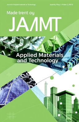 A modern and innovative journal cover design for the Journal of Applied Materials and Technology (JAMT)