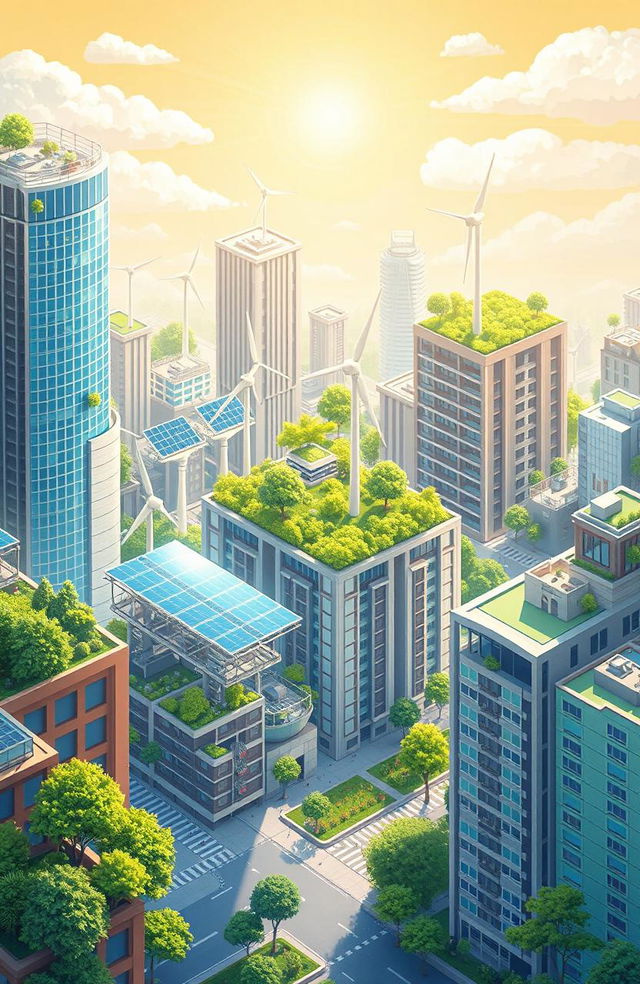 A visually engaging illustration showcasing the intersection of material science, material engineering, and renewable energy technologies
