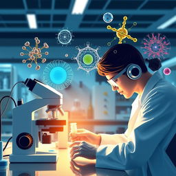A cutting-edge illustration showcasing advanced materials and nanomaterials in the context of renewable energy technology
