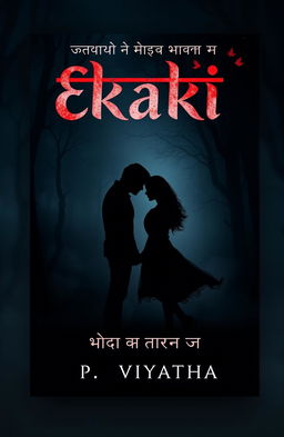 Book cover design for a Hindi novel titled 'Ekaki' by author P