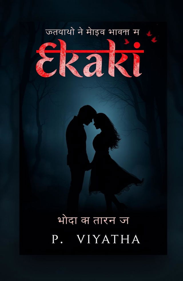 Book cover design for a Hindi novel titled 'Ekaki' by author P