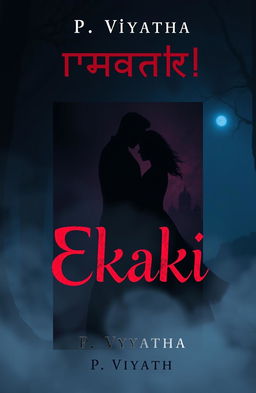 Book cover design for a Hindi novel titled 'Ekaki' by author P