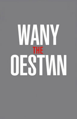 A bold and elegant title design featuring thick typography