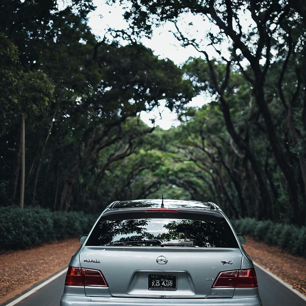 Make this image car tail light lightup