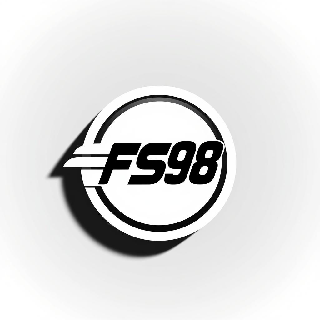 A visually striking black and white image prominently featuring the FS98 logo