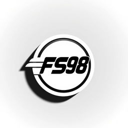 A visually striking black and white image prominently featuring the FS98 logo