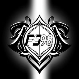 A visually striking black and white image prominently featuring the FS98 logo