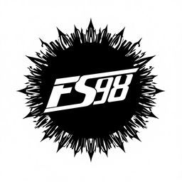 A visually striking black and white image prominently featuring the FS98 logo