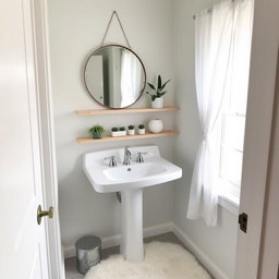 A cozy small bathroom decorated in a modern style