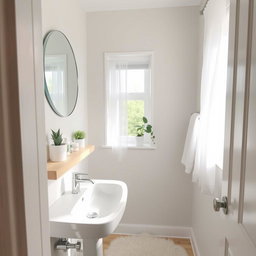 A cozy small bathroom decorated in a modern style