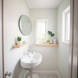 A cozy small bathroom decorated in a modern style