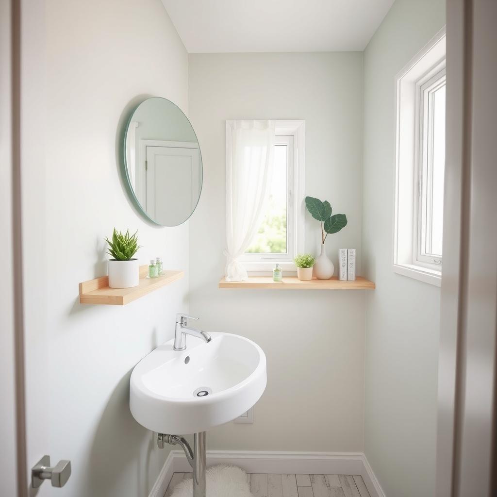 A cozy small bathroom decorated in a modern style