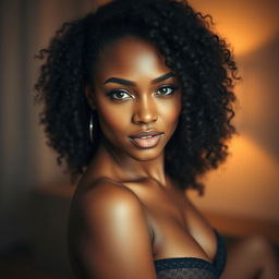 A stunning 25-year-old woman in enticing lingerie, showcasing her attractive figure