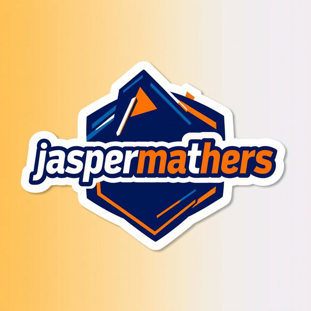 A bold and modern logo design for 'jaspermathers', perfect for a sticker