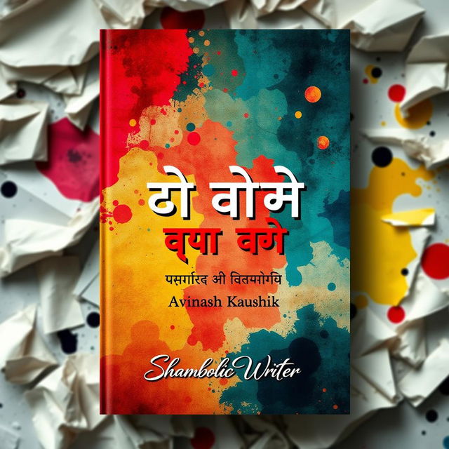 A beautifully designed book cover for a Hindi poetry collection titled 'शब्दों के मलबे से'