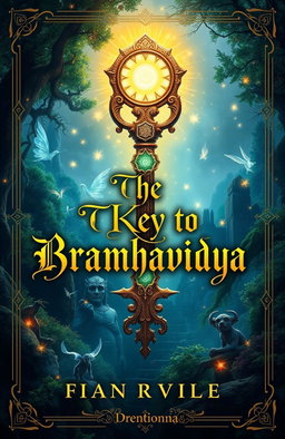 A captivating book cover for a fantasy adventure titled 'The Key to Bramhavidya'