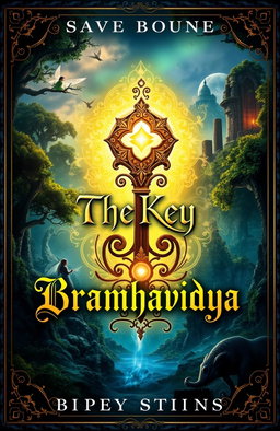 A captivating book cover for a fantasy adventure titled 'The Key to Bramhavidya'