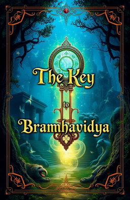 A captivating book cover for a fantasy adventure titled 'The Key to Bramhavidya'