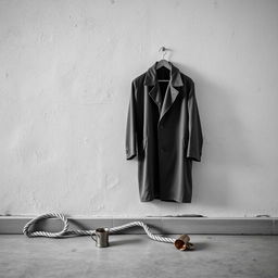 A minimalist black and white image depicting the wall of an old house, with textures showcasing age and wear