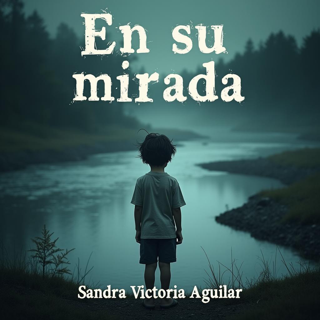 A thrilling book cover for the novel titled "En su mirada" by author Sandra Victoria Aguilar