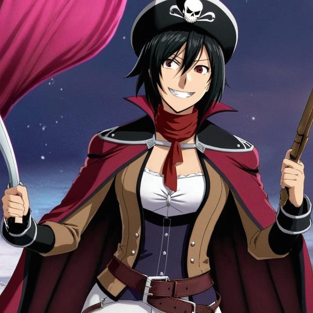 Mikasa con ropa de facilier,villano de la princesa y el sapo
