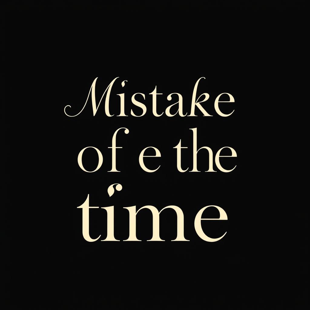 A captivating image featuring the text "Mistake of the time" prominently displayed in a beautifully designed, elegant font