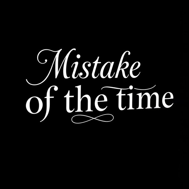 A captivating image featuring the text "Mistake of the time" prominently displayed in a beautifully designed, elegant font