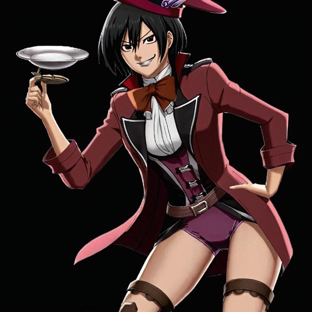 Mikasa con el traje de facilier