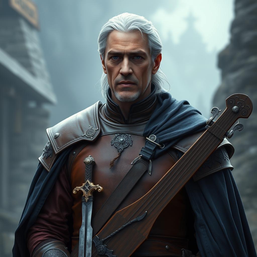 A middle-aged man from House Targaryen, aged 45, with a height of 1