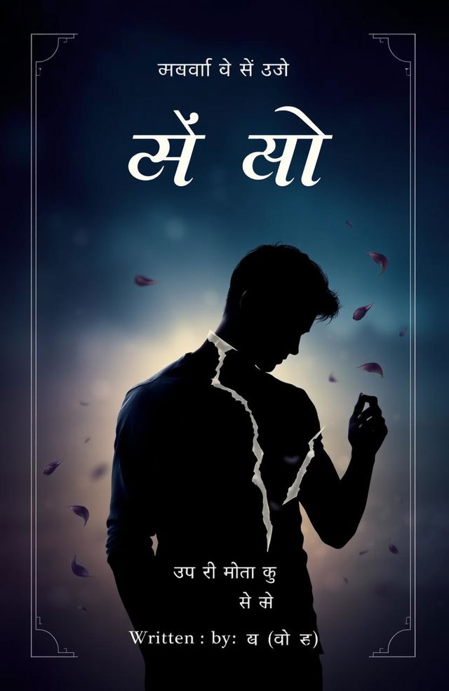 A front page design for a Hindi poetry collection titled 'बिखरे एहसास'