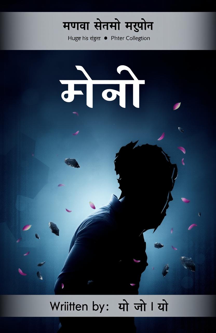 A front page design for a Hindi poetry collection titled 'बिखरे एहसास'