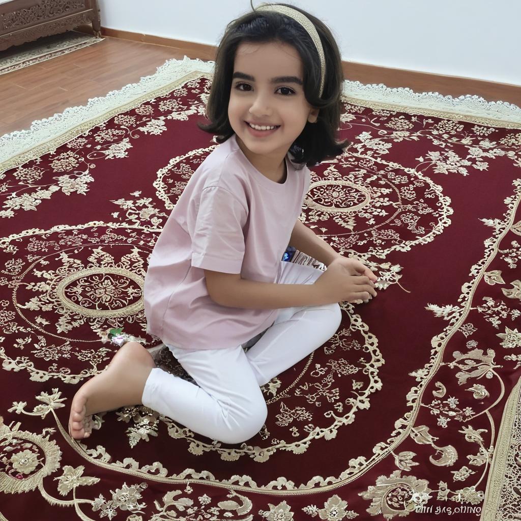 عکس دخترم سوار اسب تک شاخ بزرگ