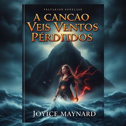 A stunning book cover that depicts a dark and misty island looming in the background, surrounded by a turbulent ocean