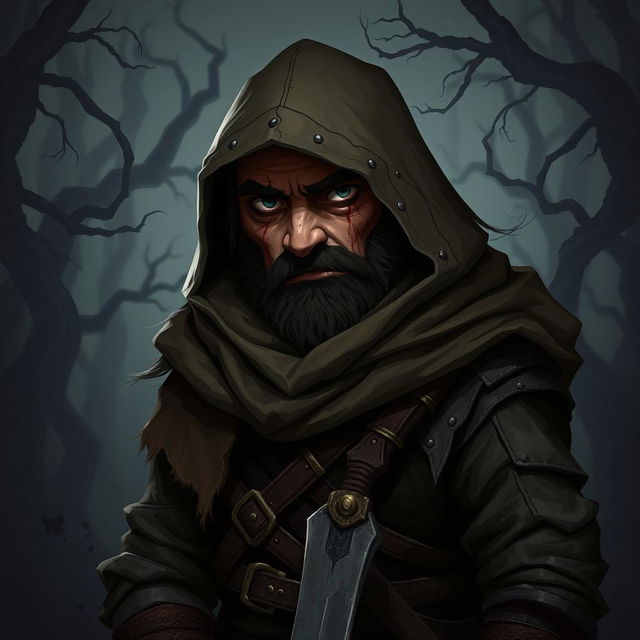 A character design for a game with a style inspired by 'Fear & Hunger'
