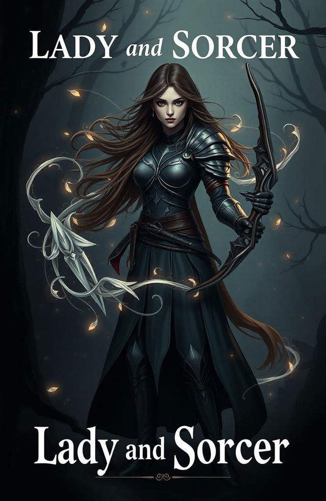 A fantasy book cover titled 'Lady and Sorcer'
