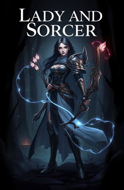 A fantasy book cover titled 'Lady and Sorcer'