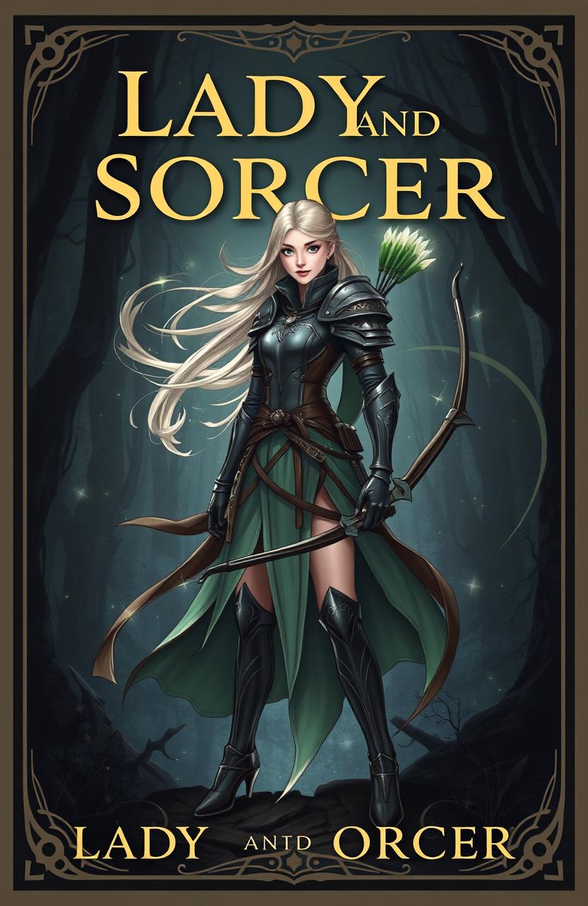 A fantasy book cover titled 'Lady and Sorcer'