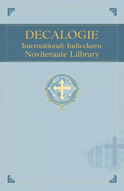 An impressive cover page for the "Decalogue of the International Novitiate Library of Bujumbura, Xavierian Missionaries"