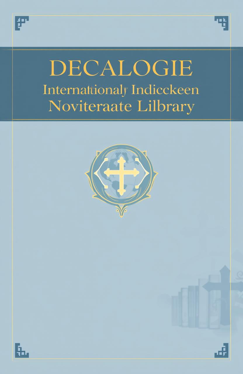 An impressive cover page for the "Decalogue of the International Novitiate Library of Bujumbura, Xavierian Missionaries"