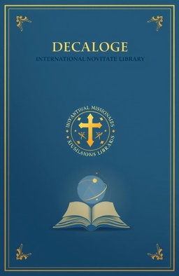 An impressive cover page for the "Decalogue of the International Novitiate Library of Bujumbura, Xavierian Missionaries"