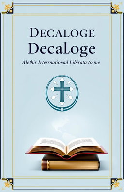 An impressive cover page for the "Decalogue of the International Novitiate Library of Bujumbura, Xavierian Missionaries"