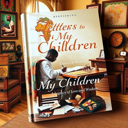 A beautifully designed book cover for 'Letters to My Children: A Legacy of Love and Wisdom' by Enock and Martha